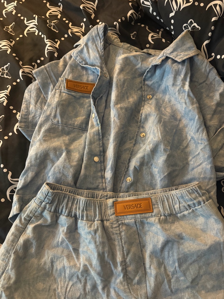 Versace Light Blue Tie-Dye Set